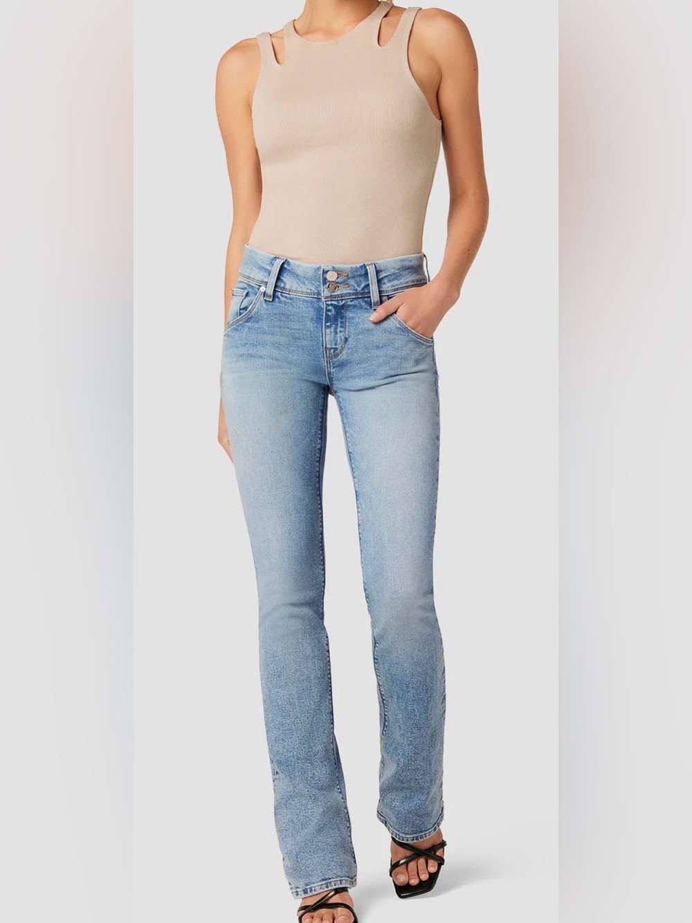 Hudson Collin Ankle Bootcut Jeans Women’s 31 Light Wash Stretch Denim inseam 29” - Picture 5 of 16